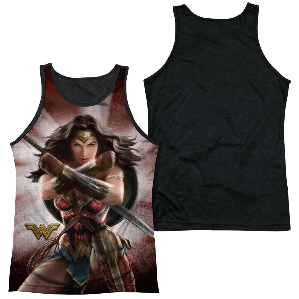 Wonder Woman Protector Of Humanity Men's Black Back Tank Men's Black Back Tank Wonder Woman   