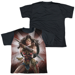 Wonder Woman Movie Protector Of Humanity - Youth Black Back T-Shirt Youth Black Back T-Shirt (Ages 8-12) Wonder Woman   