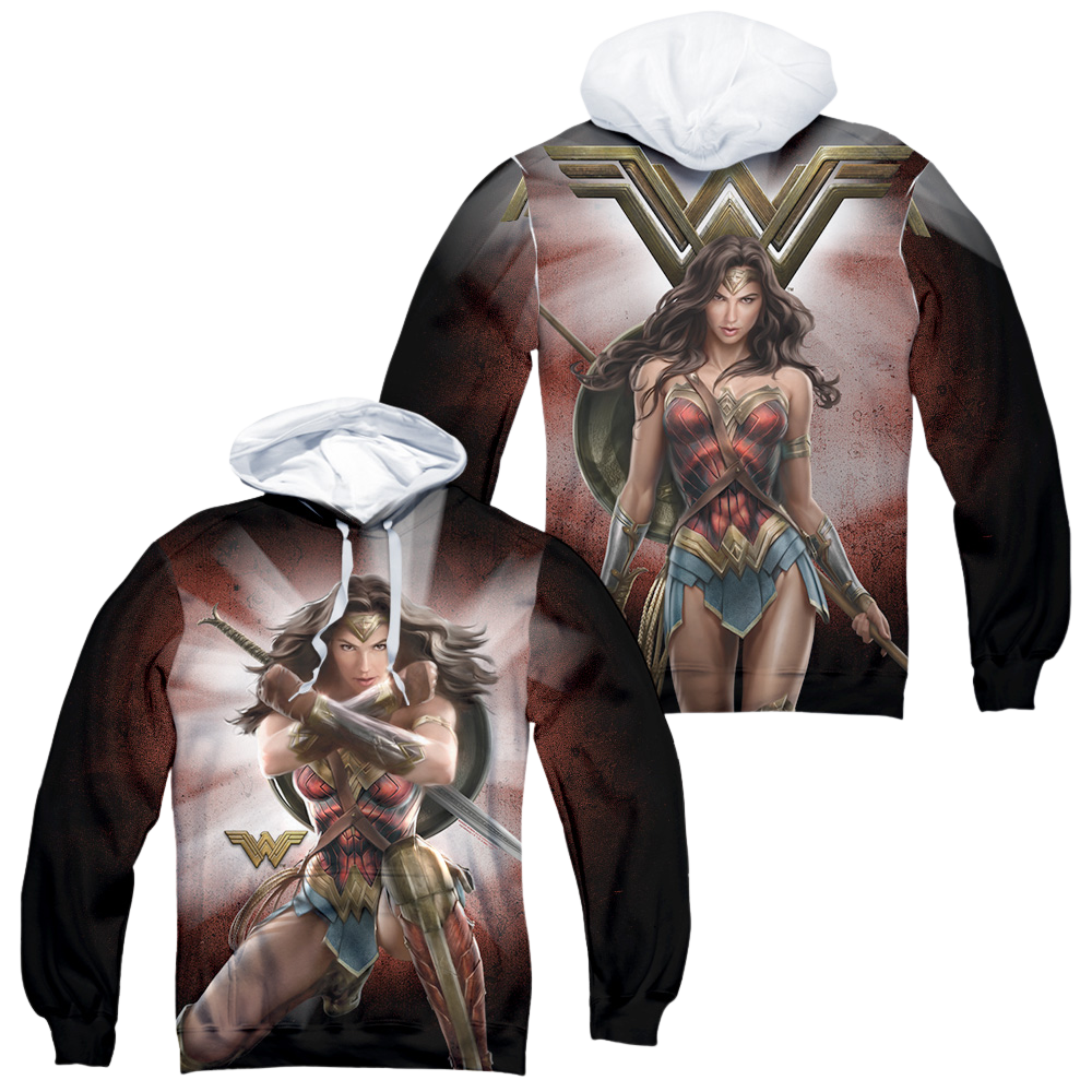 Wonder Woman Movie Protector Of Humanity - All-Over Print Pullover Hoodie All-Over Print Pullover Hoodie Wonder Woman   