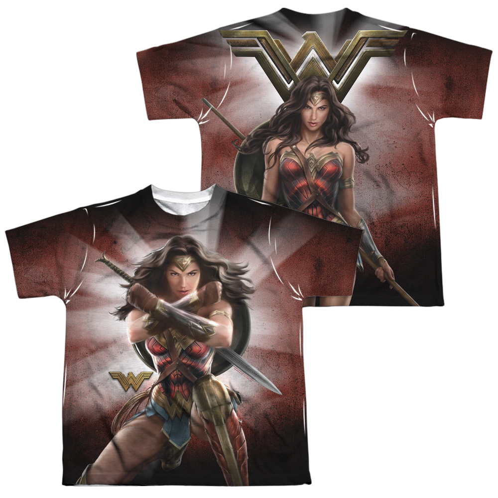 Wonder Woman Protector Of Humanity (F/B) - Youth All-Over Print Shirt Youth All-Over Print T-Shirt (Ages 8-12) Wonder Woman   