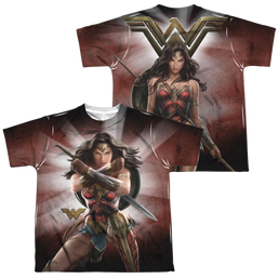 Wonder Woman Protector Of Humanity (F/B) - Youth All-Over Print Shirt Youth All-Over Print T-Shirt (Ages 8-12) Wonder Woman   