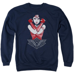 Wonder Woman Amazon Men's Crewneck Sweatshirt Men's Crewneck Sweatshirt Wonder Woman   