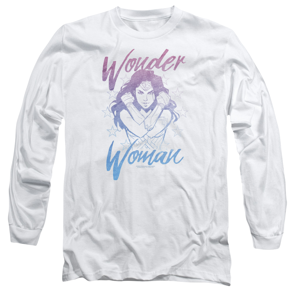 Wonder Woman Retro Stance Men's Long Sleeve T-Shirt Men's Long Sleeve T-Shirt Wonder Woman   