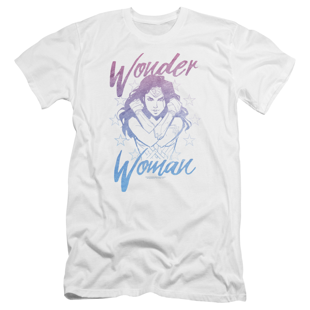 Wonder Woman Retro Stance Men's Premium Slim Fit T-Shirt Men's Premium Slim Fit T-Shirt Wonder Woman   