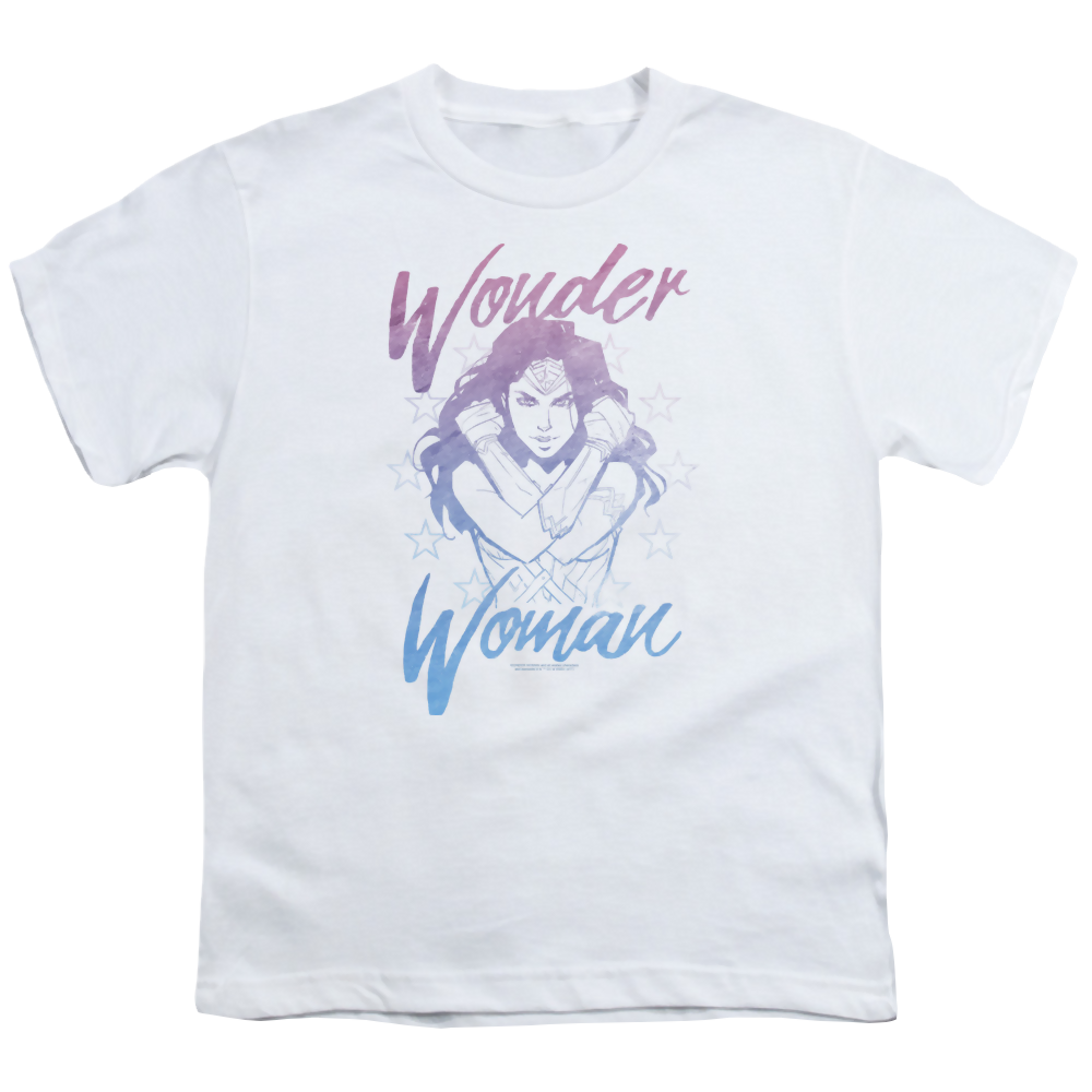 Wonder Woman Movie Retro Stance - Youth T-Shirt Youth T-Shirt (Ages 8-12) Wonder Woman   
