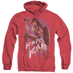 Wonder Woman Movie American Hero - Heather Pullover Hoodie Heather Pullover Hoodie Wonder Woman   