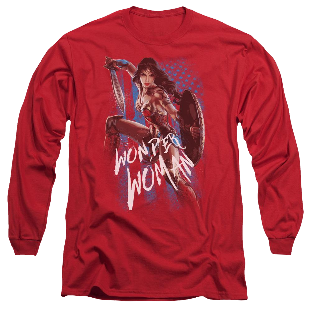 Wonder Woman American Hero Men's Long Sleeve T-Shirt Men's Long Sleeve T-Shirt Wonder Woman   