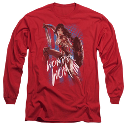 Wonder Woman American Hero Men's Long Sleeve T-Shirt Men's Long Sleeve T-Shirt Wonder Woman   