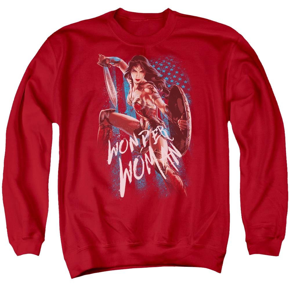 Wonder Woman American Hero Men's Crewneck Sweatshirt Men's Crewneck Sweatshirt Wonder Woman   