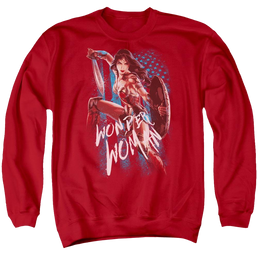 Wonder Woman American Hero Men's Crewneck Sweatshirt Men's Crewneck Sweatshirt Wonder Woman   