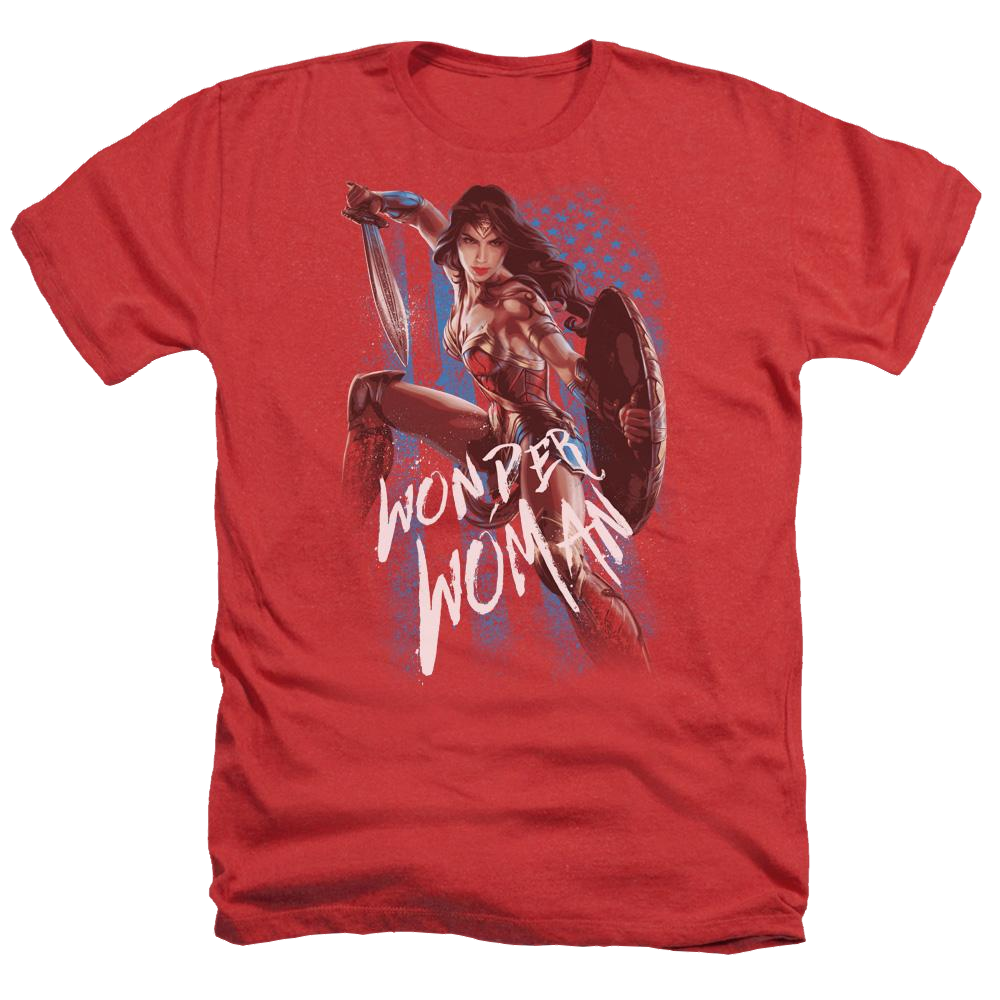 Wonder Woman American Hero Men's Heather T-Shirt Men's Heather T-Shirt Wonder Woman   