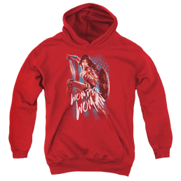 Wonder Woman Movie American Hero - Youth Hoodie Youth Hoodie (Ages 8-12) Wonder Woman   