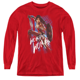 Wonder Woman Movie American Hero - Youth Long Sleeve T-Shirt Youth Long Sleeve T-Shirt Wonder Woman   