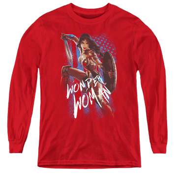 Wonder Woman Movie American Hero - Youth Long Sleeve T-Shirt Youth Long Sleeve T-Shirt Wonder Woman   