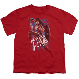 Wonder Woman Movie American Hero - Youth T-Shirt Youth T-Shirt (Ages 8-12) Wonder Woman   