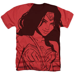 Wonder Woman Movie Ww Smile Adult Regular Fit Heather T-Shirt Men's All-Over Heather T-Shirt Wonder Woman Adult Regular Fit Heather T-Shirt S Multi