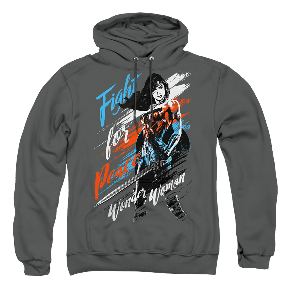 Wonder Woman Fight For Peace Pullover Hoodie Pullover Hoodie Wonder Woman   