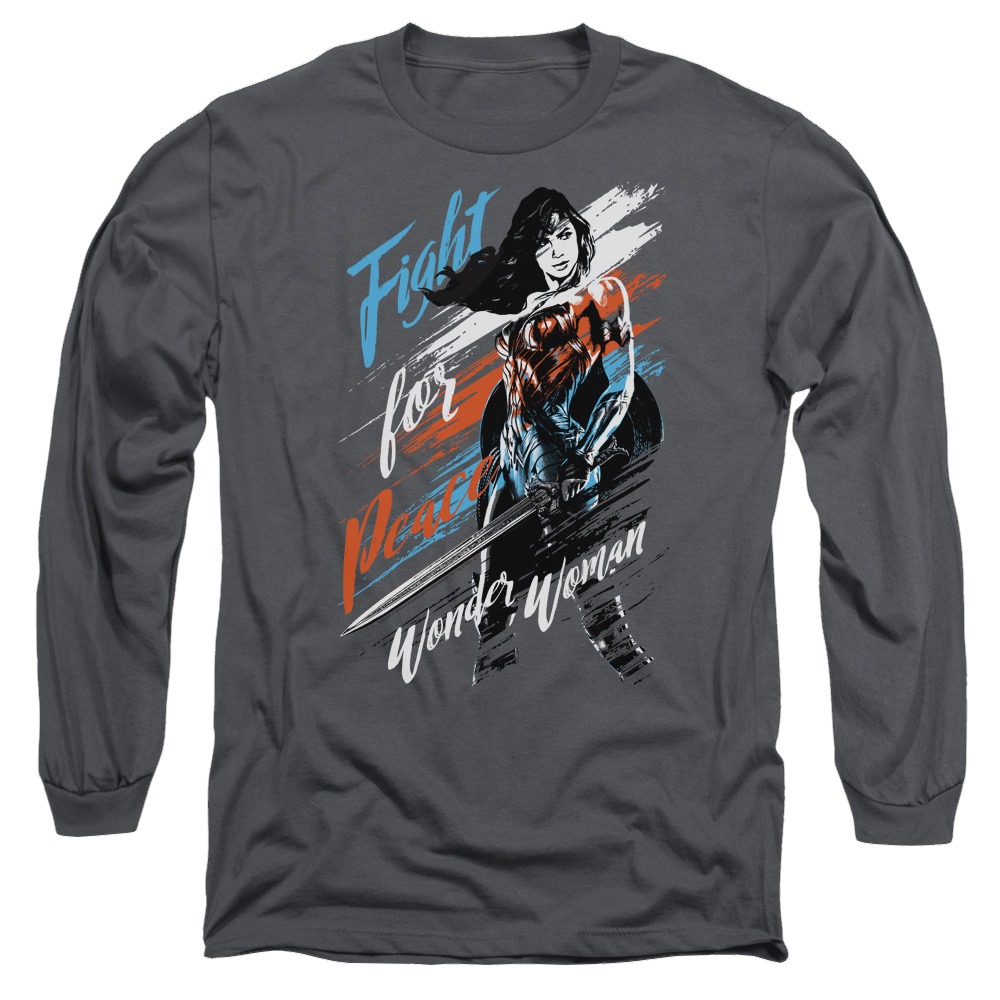 Wonder Woman Fight For Peace Men's Long Sleeve T-Shirt Men's Long Sleeve T-Shirt Wonder Woman   