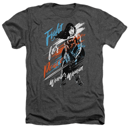 Wonder Woman Fight For Peace Men's Heather T-Shirt Men's Heather T-Shirt Wonder Woman   