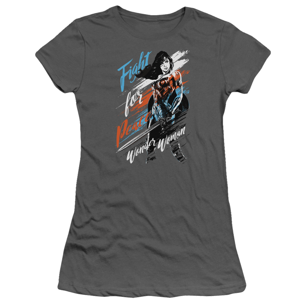 Wonder Woman Fight For Peace Juniors T-Shirt Juniors T-Shirt Wonder Woman   