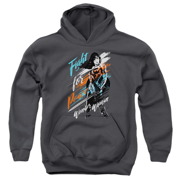 Wonder Woman Movie Fight For Peace - Youth Hoodie Youth Hoodie (Ages 8-12) Wonder Woman   