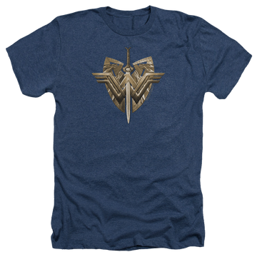 Wonder Woman Sword Emblem Men's Heather T-Shirt Men's Heather T-Shirt Wonder Woman   