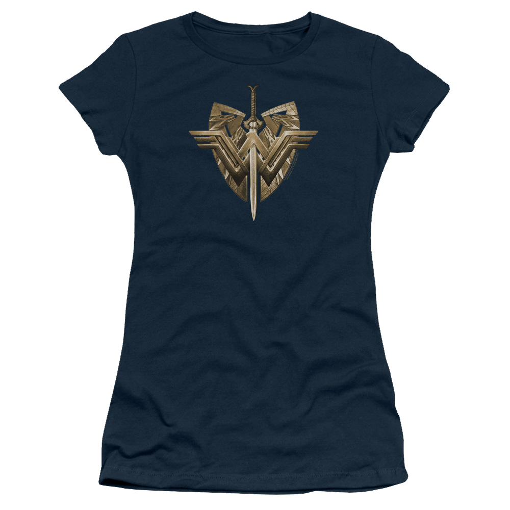 Wonder Woman Sword Emblem Juniors T-Shirt Juniors T-Shirt Wonder Woman   