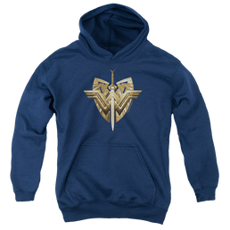 Wonder Woman Movie Sword Emblem - Youth Hoodie Youth Hoodie (Ages 8-12) Wonder Woman   