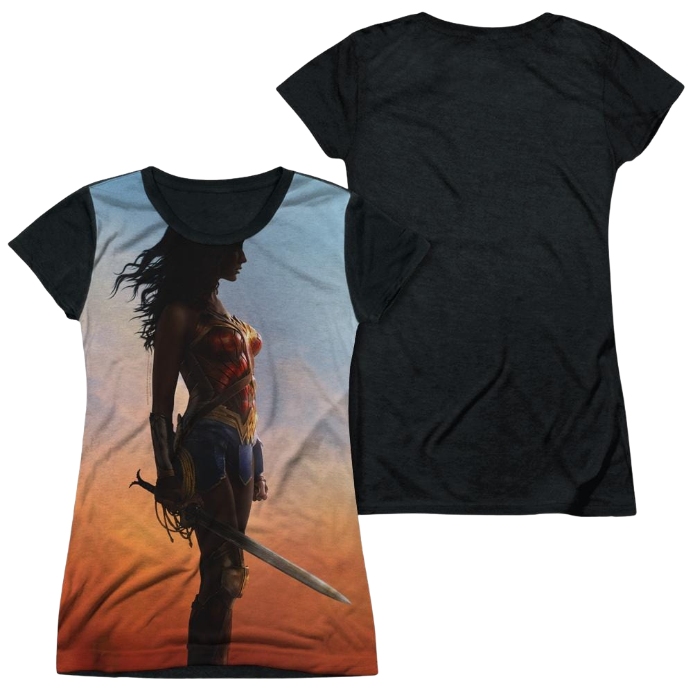 Wonder Woman Poster Juniors Black Back T-Shirt Juniors Black Back T-Shirt Wonder Woman   