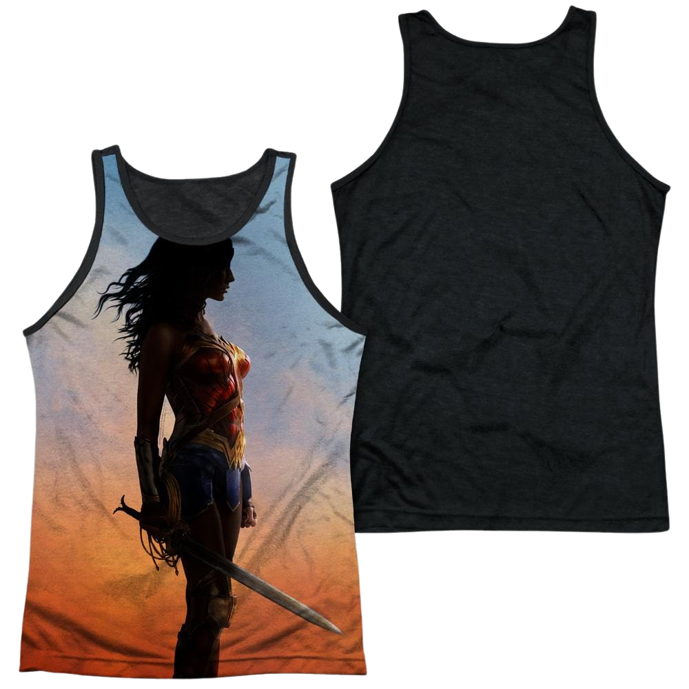 Wonder Woman Poster Men's Black Back Tank Men's Black Back Tank Wonder Woman   