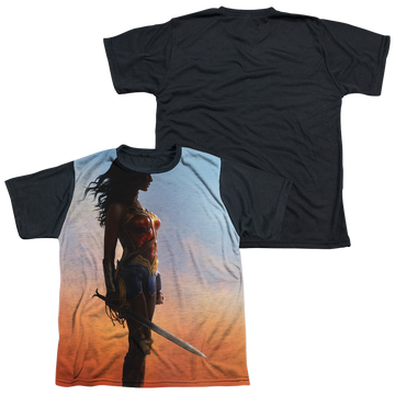 Wonder Woman Movie Poster - Youth Black Back T-Shirt Youth Black Back T-Shirt (Ages 8-12) Wonder Woman   