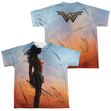 Wonder Woman Movie Poster youth all-over print t-shirt for ages 8 to 12
