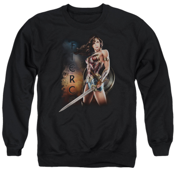 Wonder Woman Fierce Men's Crewneck Sweatshirt Men's Crewneck Sweatshirt Wonder Woman   