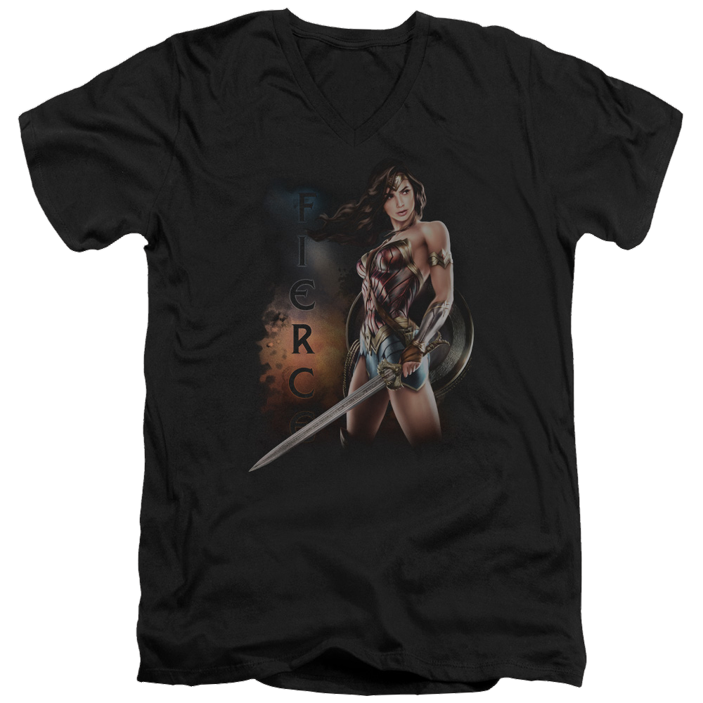 Wonder Woman Fierce Men's V-Neck T-Shirt Men's V-Neck T-Shirt Wonder Woman   
