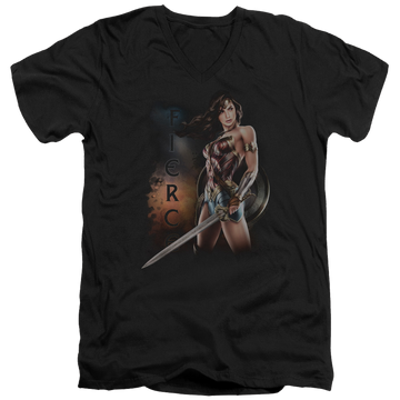 Wonder Woman Fierce Men's V-Neck T-Shirt Men's V-Neck T-Shirt Wonder Woman   
