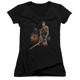 Wonder Woman Fierce Juniors V-Neck T-Shirt Juniors V-Neck T-Shirt Wonder Woman   