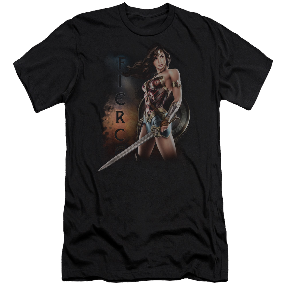 Wonder Woman Fierce Men's Premium Slim Fit T-Shirt Men's Premium Slim Fit T-Shirt Wonder Woman   