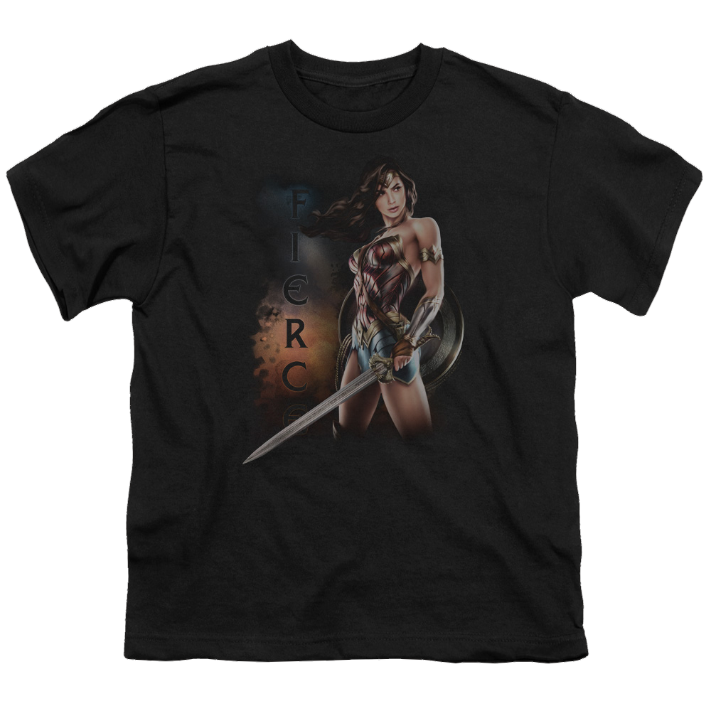 Wonder Woman Movie Fierce - Youth T-Shirt Youth T-Shirt (Ages 8-12) Wonder Woman   