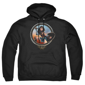Wonder Woman Battle Pose Pullover Hoodie Pullover Hoodie Wonder Woman   