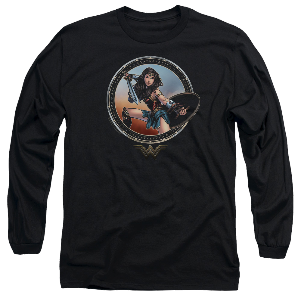 Wonder Woman Battle Pose Men's Long Sleeve T-Shirt Men's Long Sleeve T-Shirt Wonder Woman   