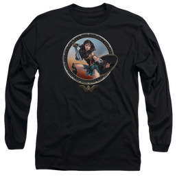 Wonder Woman Battle Pose Men's Long Sleeve T-Shirt Men's Long Sleeve T-Shirt Wonder Woman   