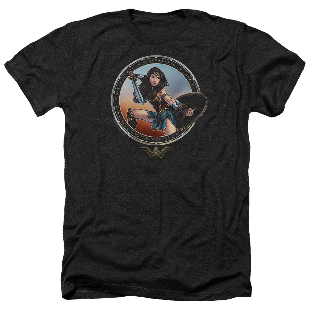 Wonder Woman Battle Pose Men's Heather T-Shirt Men's Heather T-Shirt Wonder Woman   