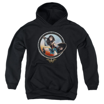 Wonder Woman Movie Battle Pose - Youth Hoodie Youth Hoodie (Ages 8-12) Wonder Woman   