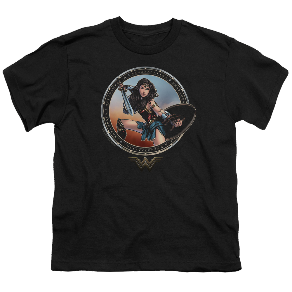 Wonder Woman Movie Battle Pose - Youth T-Shirt Youth T-Shirt (Ages 8-12) Wonder Woman   