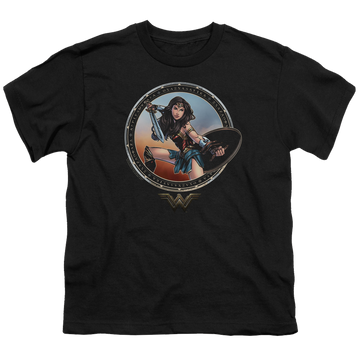 Wonder Woman Movie Battle Pose - Youth T-Shirt Youth T-Shirt (Ages 8-12) Wonder Woman   