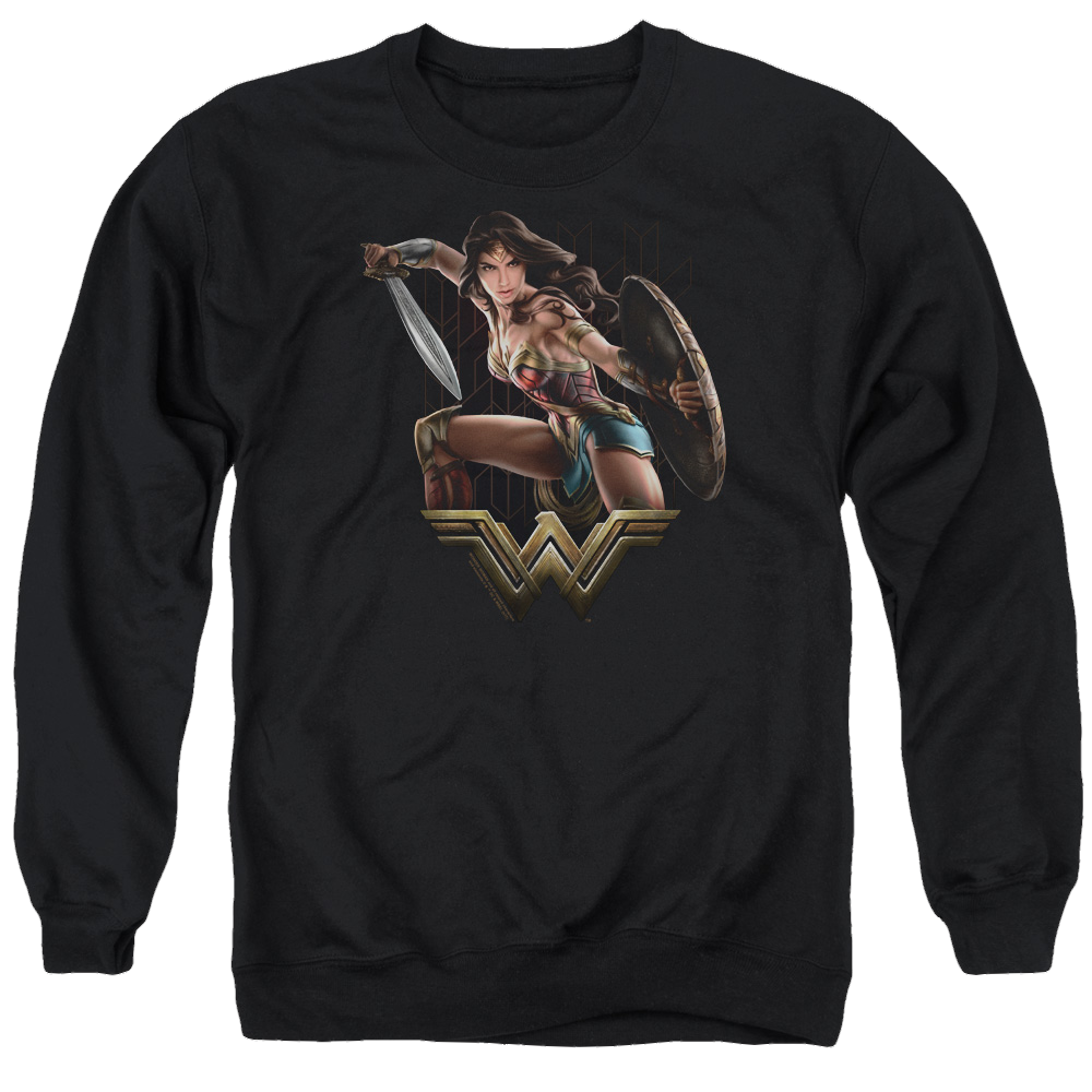 Wonder Woman Fight Men's Crewneck Sweatshirt Men's Crewneck Sweatshirt Wonder Woman   