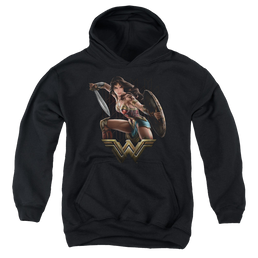 Wonder Woman Movie Fight - Youth Hoodie Youth Hoodie (Ages 8-12) Wonder Woman   