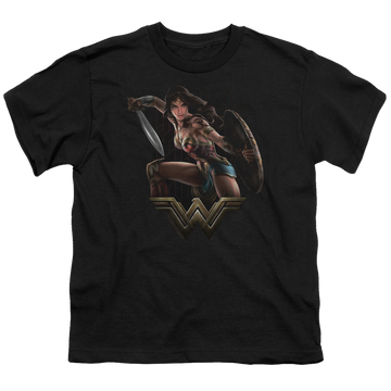 Wonder Woman Movie Fight - Youth T-Shirt Youth T-Shirt (Ages 8-12) Wonder Woman   