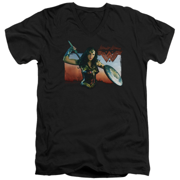 Wonder Woman Warrior Woman Men's V-Neck T-Shirt Men's V-Neck T-Shirt Wonder Woman   