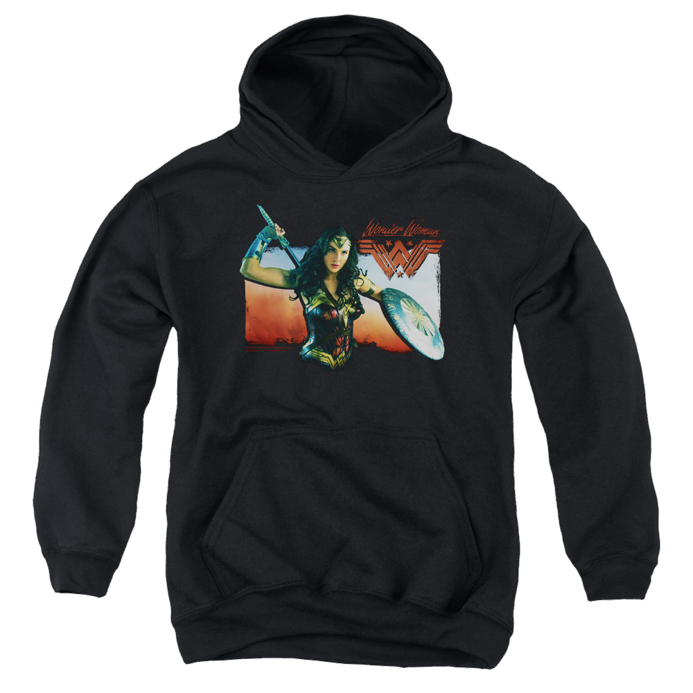 Wonder Woman Movie Warrior Woman - Youth Hoodie Youth Hoodie (Ages 8-12) Wonder Woman   